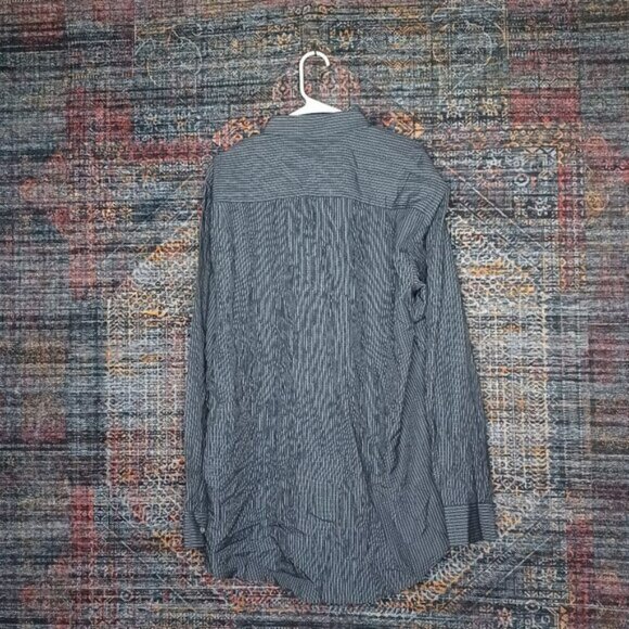 LANDMARK mens navy an gray Rolls Royce plaid button down shirt XL NWT - Picture 2 of 4